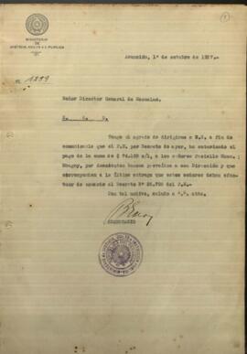 Notas varias del Ministro de Justicia, Culto e Instrucción Pública correspondiente al año 1927.