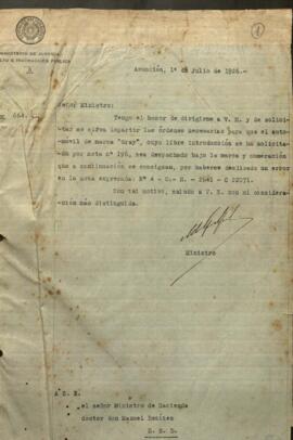 Notas de la Secretaria del Ministerio de Justicia y Culto - Segundo semestre año 1926.